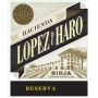 Hacienda Lopez de Haro Reserva 2009 Front Label