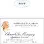Domaine A.F. Gros Chambolle-Musigny 2012 Front Label