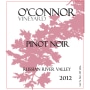 O'Connor Vineyards Pinot Noir 2012 Front Label