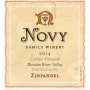 Novy Russian River Zinfandel 2014 Front Label