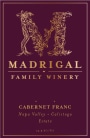 Madrigal Vineyards Cabernet Franc 2012 Front Label