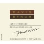 Davis Bynum Jane's Vineyard Pinot Noir 2014 Front Label