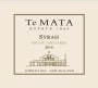 Te Mata Estate Syrah 2014 Front Label