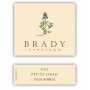 Brady Vineyard Petite Sirah 2013 Front Label