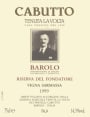 Cabutto Barolo Vigna Sarmasa Riserva del Fondatore 1999 Front Label