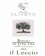 Tenuta Oliveto Toscana Il Leccio Rosso 2006 Front Label