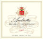 Vitanza Brunello di Montalcino Andretta 2007 Front Label
