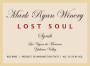 Mark Ryan Lost Soul Syrah 2012 Front Label