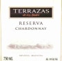 Terrazas de los Andes Reserva Chardonnay 2012 Front Label