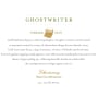 Ghostwriter Chardonnay 2013 Front Label