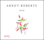 Arnot-Roberts Rose 2013 Front Label