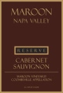 Maroon Maroon Vineyard Reserve Cabernet Sauvignon 2012 Front Label