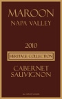 Maroon Heritage Collection Cabernet Sauvignon 2010 Front Label
