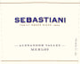 Sebastiani Alexander Valley Merlot 2007  Front Label
