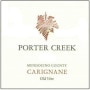 Porter Creek Old Vine Carignane 2012 Front Label
