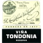 R. Lopez de Heredia Rioja Vina Tondonia Reserva Blanco 2003 Front Label