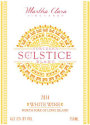 Martha Clara Vineyards  Solstice White Wine 2014 Front Label