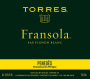 Torres Fransola Sauvignon Blanc 2011 Front Label