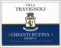 Villa Travignoli Chianti Rufina Riserva 2009 Front Label