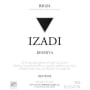 Bodegas Izadi Rioja Reserva 2012 Front Label