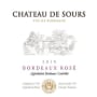 Chateau de Sours Bordeaux Rose 2015 Front Label