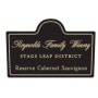 Reynolds Family Winery Stags Leap Reserve Cabernet Sauvignon 2012 Front Label