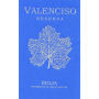Valenciso Reserva 2009 Front Label