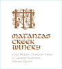 Matanzas Creek Malbec - Cabernet Franc - Cabernet Sauvignon 2012 Front Label