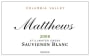Matthews Winery Stillwater Creek Vineyard Sauvignon Blanc 2008 Front Label
