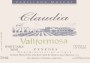 Vallformosa Claudia 2001 Front Label