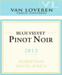Van Loveren Blue Velvet Pinot Noir 2012 Front Label