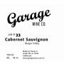 Garage Wine Co. Cabernet Sauvignon 2014 Front Label