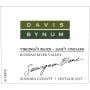 Davis Bynum Jane's Vineyard Sauvignon Blanc 2015 Front Label