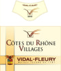 Vidal-Fleury Cotes du Rhone Villages 2009 Front Label