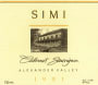 Simi Alexander Valley Cabernet Sauvignon 1996 Front Label
