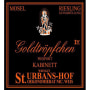 Nik Weis St. Urbans-Hof Piesporter Goldtropfchen Riesling Kabinett 2015 Front Label