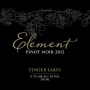 Element Pinot Noir 2012 Front Label