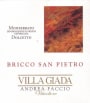 Villa Giada Andrea Faccio Bricco San Pietro Monferrato Dolcetto 2012 Front Label