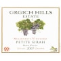 Grgich Hills Estate Petite Sirah 2007 Front Label