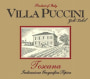 Villa Puccini Gold Label Toscana 2011 Front Label