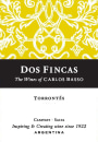 Vina Amalia Carlos Basso Dos Fincas Torrontes 2014 Front Label