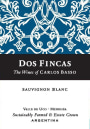 Vina Amalia Carlos Basso Dos Fincas Sauvignon Blanc 2015 Front Label