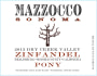 Mazzocco Pony Zinfandel 2013 Front Label
