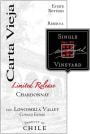 Carta Vieja Limited Release Single Vineyard Chardonnay 2015 Front Label