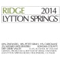 Ridge Lytton Springs Red Blend (375ML half-bottle) 2014 Front Label