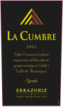 Errazuriz La Cumbre Syrah 2011 Front Label