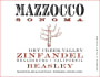 Mazzocco Beasley Zinfandel 2013 Front Label