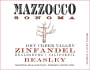 Mazzocco Beasley Zinfandel 2012 Front Label