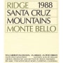 Ridge Monte Bello 1988 Front Label