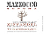 Mazzocco Warm Springs Ranch Zinfandel 2010 Front Label